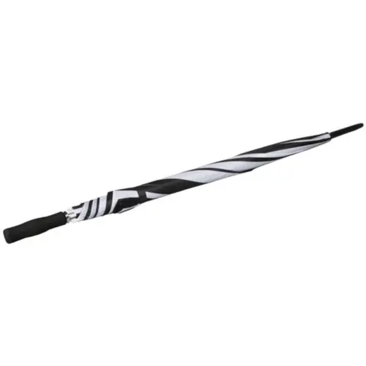 Large Golf Umbrella - EVA Handle Black-White Closed